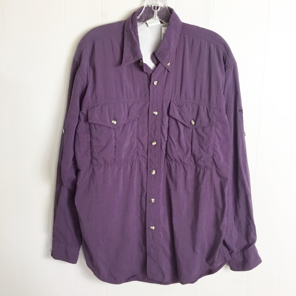 The North Face Purple Long Sleeve Mens Hiking Shirt  Size S